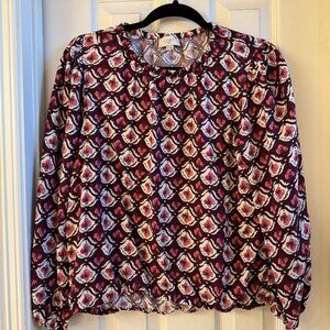 Loft Outlet patterned blouse, Women, Size M